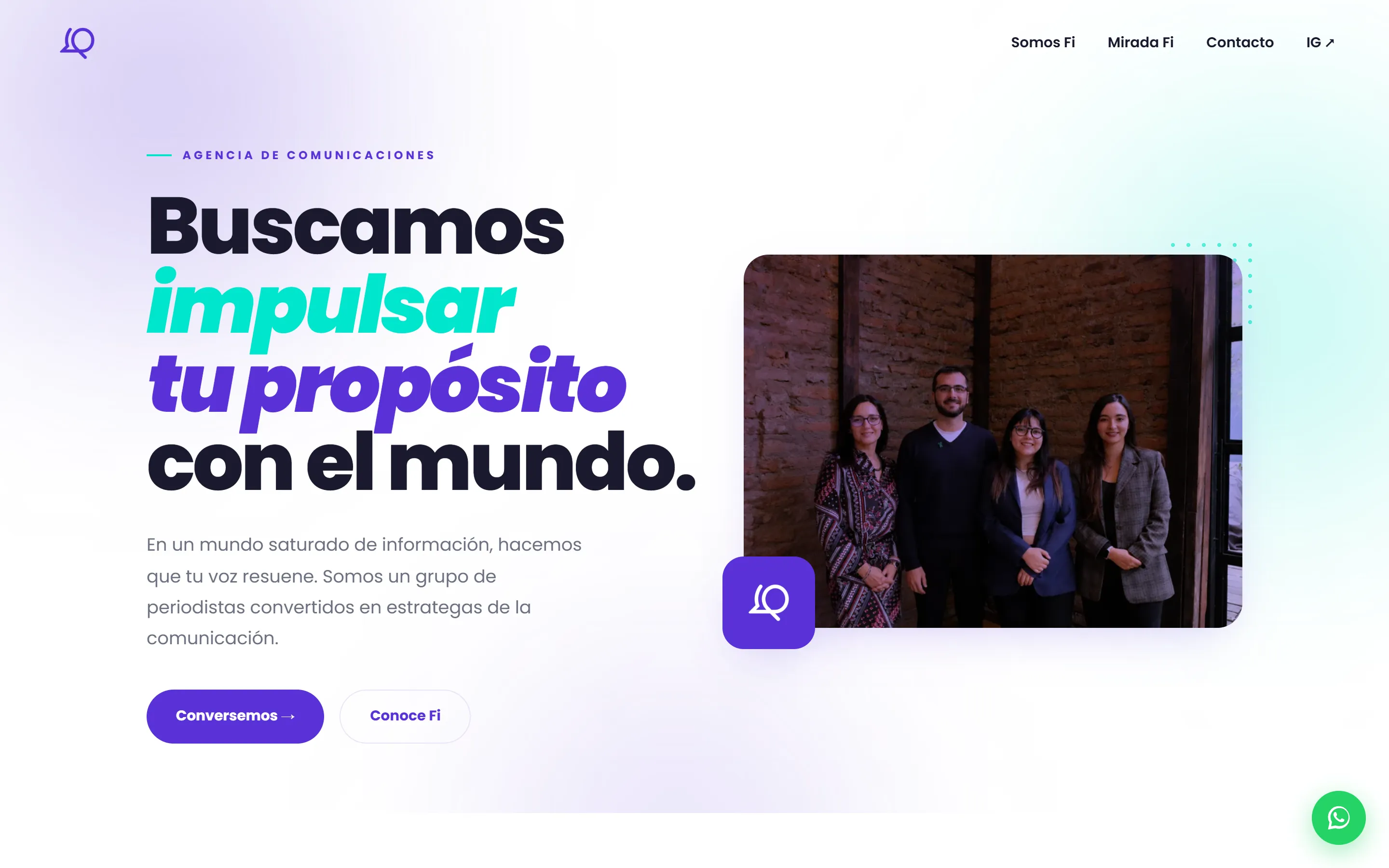 Sitio web de Agencia Fi